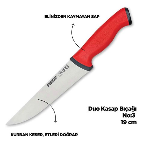 Pirge Duo Profesyonel Kurban Bıçak Seti, 6' Lı Çantalı Set