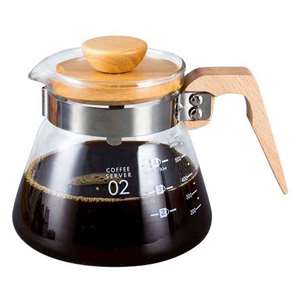 Epinox Kahve Sürahisi, Ahşap Saplı, 600 ml, EPİNOX, Filtre Kahve Cam Potlar